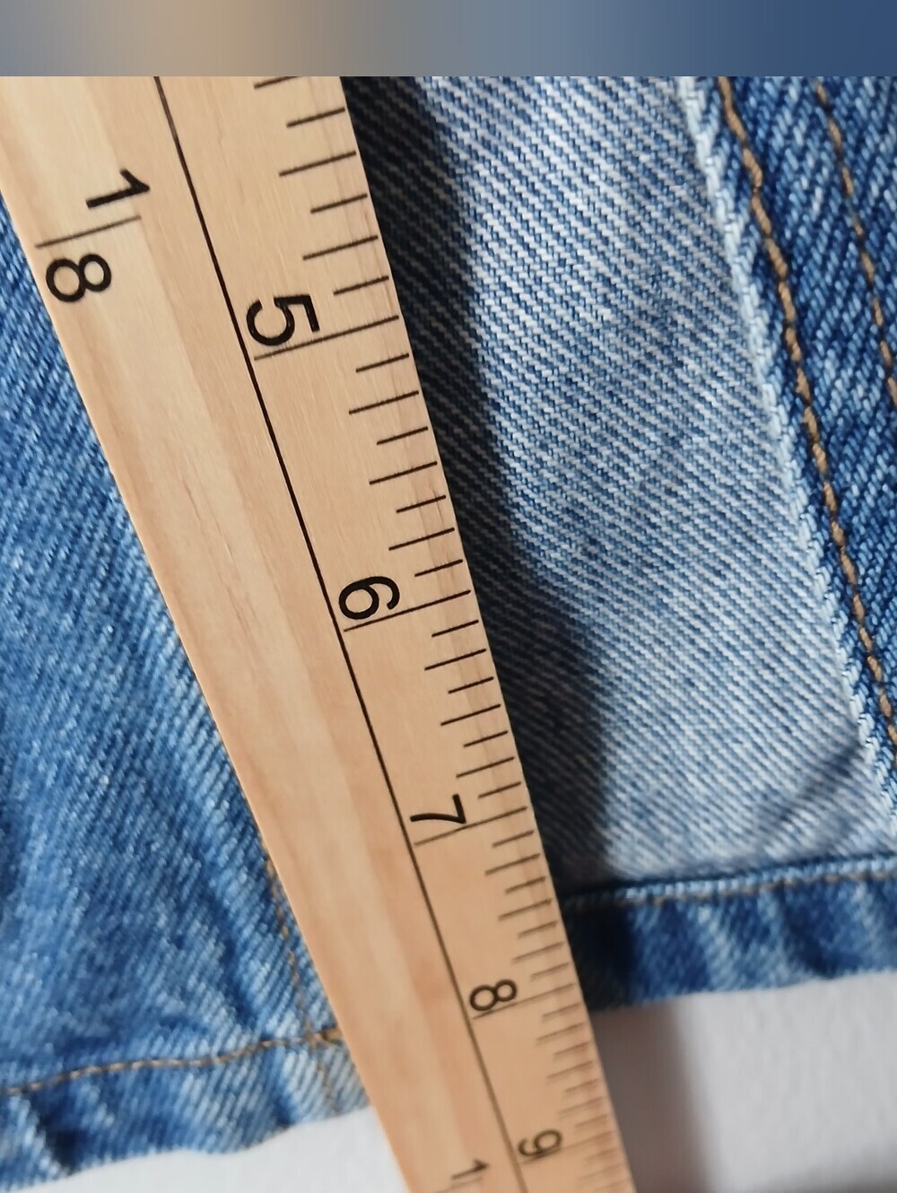 So Blue Sigrid Olsen 100% Cotton Denim Midi Skirt Size 10 Western Coastal Boho - Picture 6 of 8